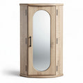 Armoire en bois clair avec miroir intégrée dimensions 50 x 30 x 170cm